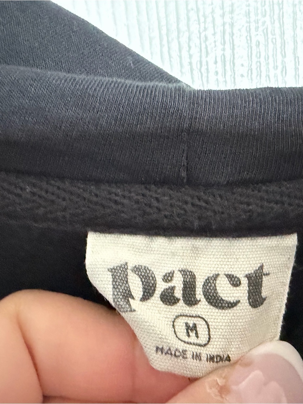 Pact Black Hoodie with White 'PACT' Logo - Picture 3 of 3